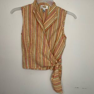 Talbots Petite Sleeveless Tie Top Size P (XS)